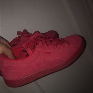 Puma red suede